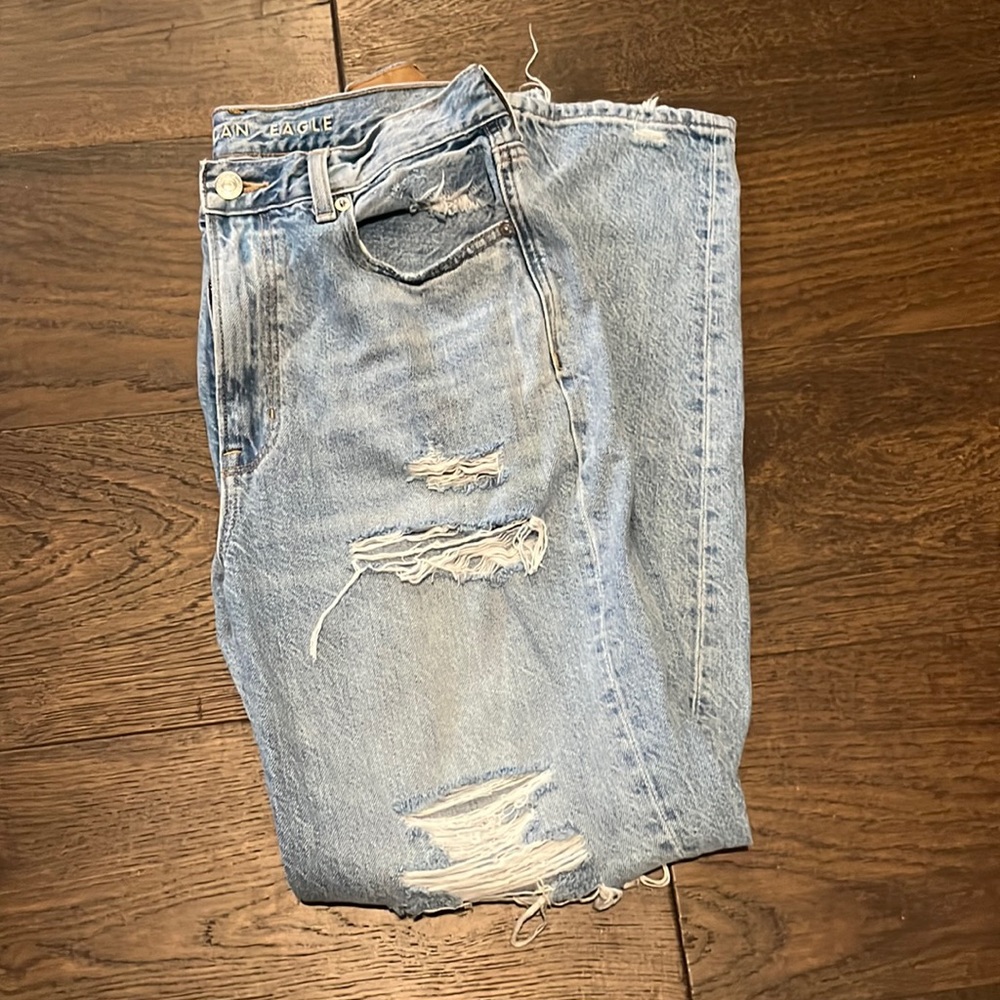 American Eagle Destructed Mom jeans